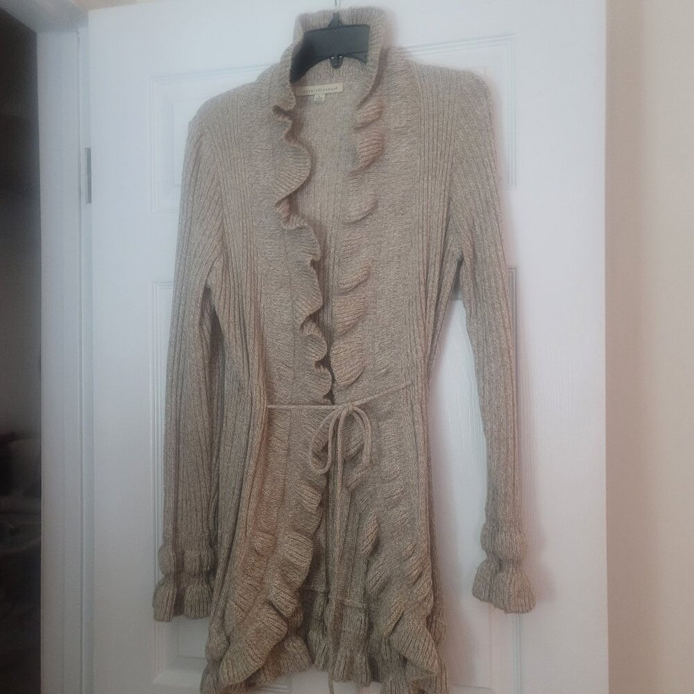 Beige ruffle sweater